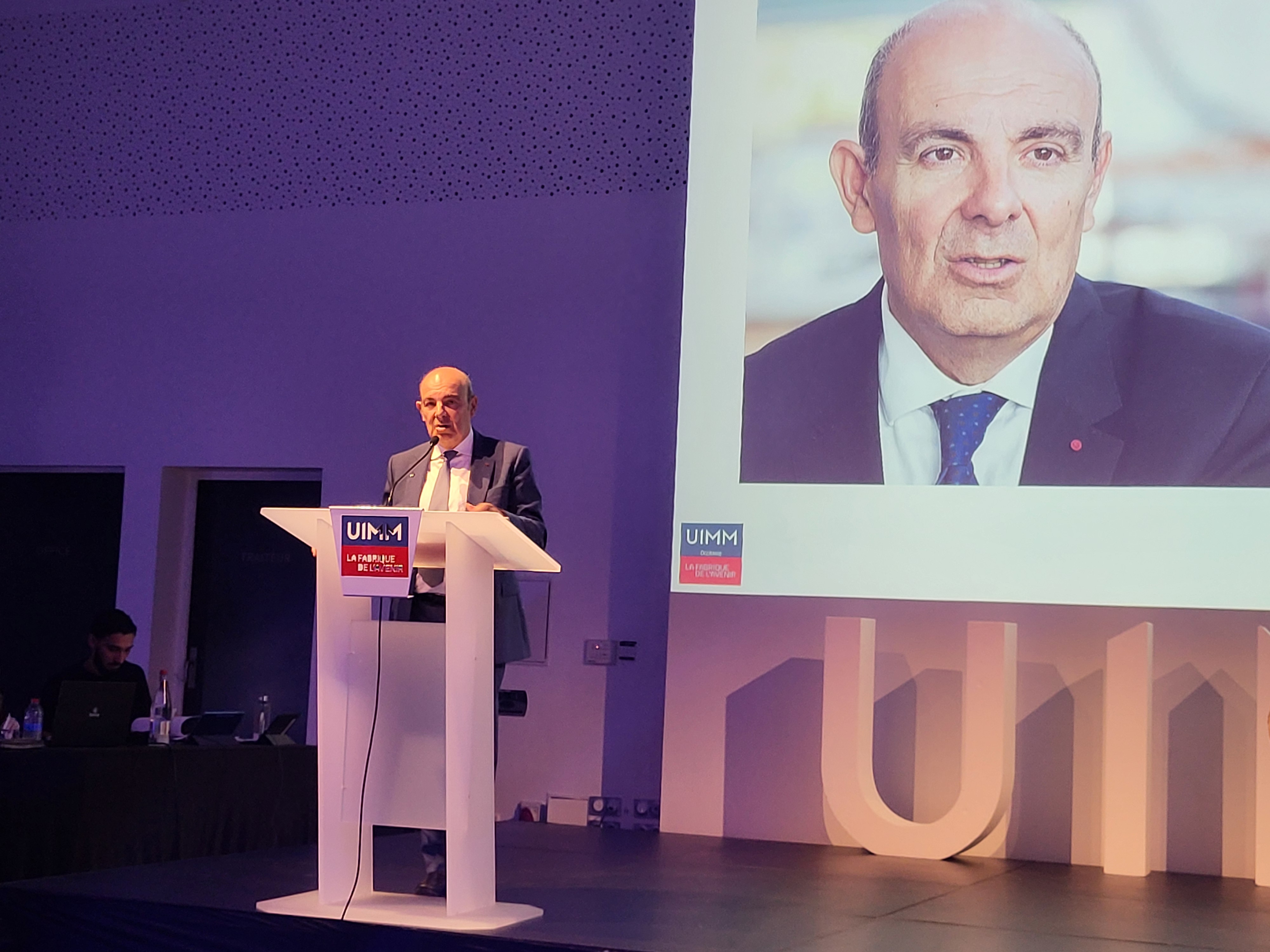 Eric Trappier, président nationale de l'UIMM (à droite). (Photo : Anthony Assémat - Entreprises Occitanie)