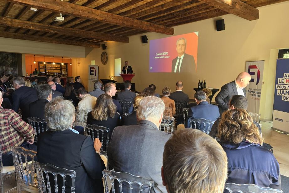 Samuel Hervé, président du Medef Occitanie, a ouvert le séminaire annuel du syndicat patronal. (Photo : Dorian Alinaghi - Entreprises Occitanie)