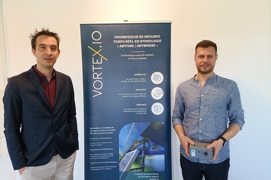 Guillaume Valladeau et Jean-Christophe Poisson espèrent que leur technologie sera utilisée par l’ensemble des gouvernements européens d’ici les trois prochaines années. (Photo : Dorian Alinaghi - Entreprises Occitanie)