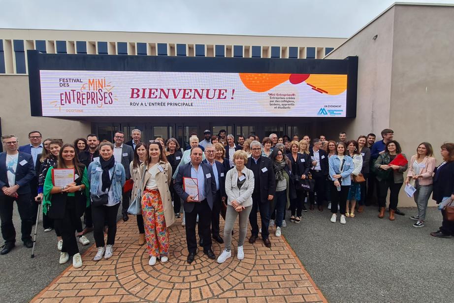 En 2023, le salon régional des mini-entreprises s'était déroulé à Carcassonne (Aude). Jeudi 23 mai 2024, le rendez-vous est donné au stade Ernest-Wallon de Toulouse. (Photo : EPAO)