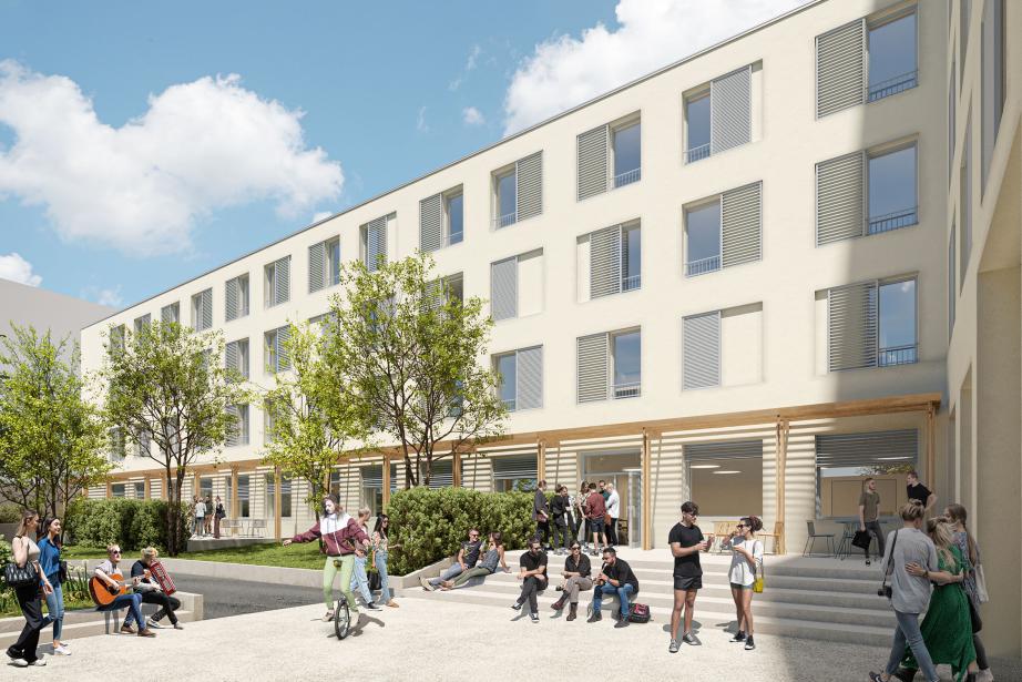 Le groupement GCC, mandataire lauréat de la conception-réalisation de la résidence Spacio, travaille en étroite collaboration avec la Foncière de Transformation Immobilière et la Ville de Nîmes. (Photo JP Charrière) 