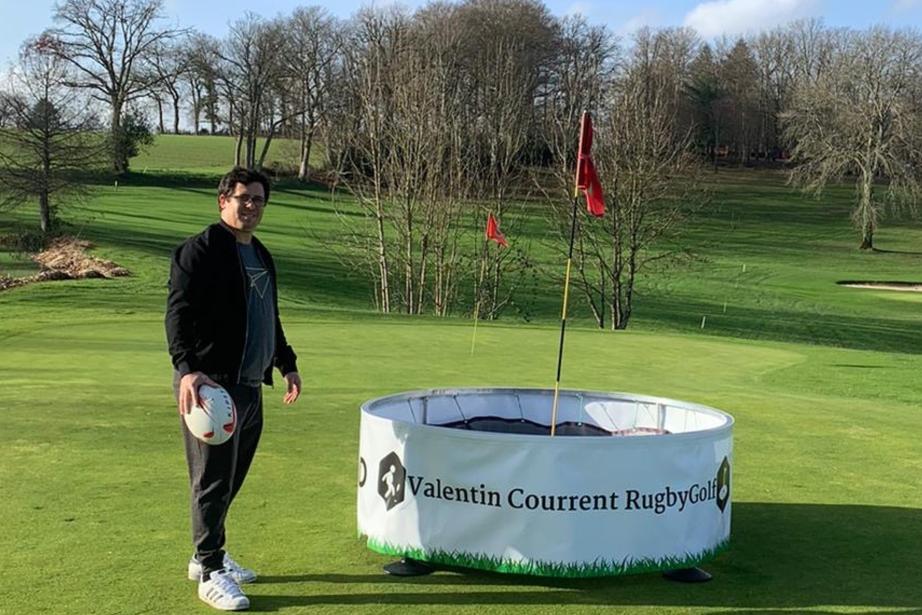 L'ancien numéro 9 ou 10 du Stade Toulousain Valentin Courrent s'est lancé dans le rugbygolf après sa carrière professionnelle. (Photo : Valentin Courrent)