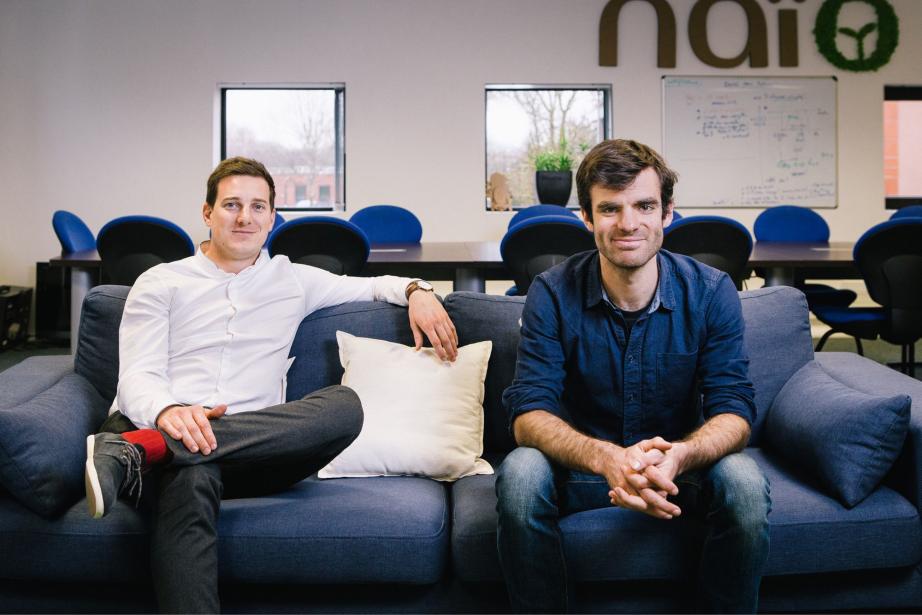 Naïo Technologies a procédé à une levée de fonds de 32 millions d'euros en 2022. Ici, Aymeric Barthes et Gaëtan Séverac, les cofondateurs de Naïo Technologies (Photo : Naïo Technologies)