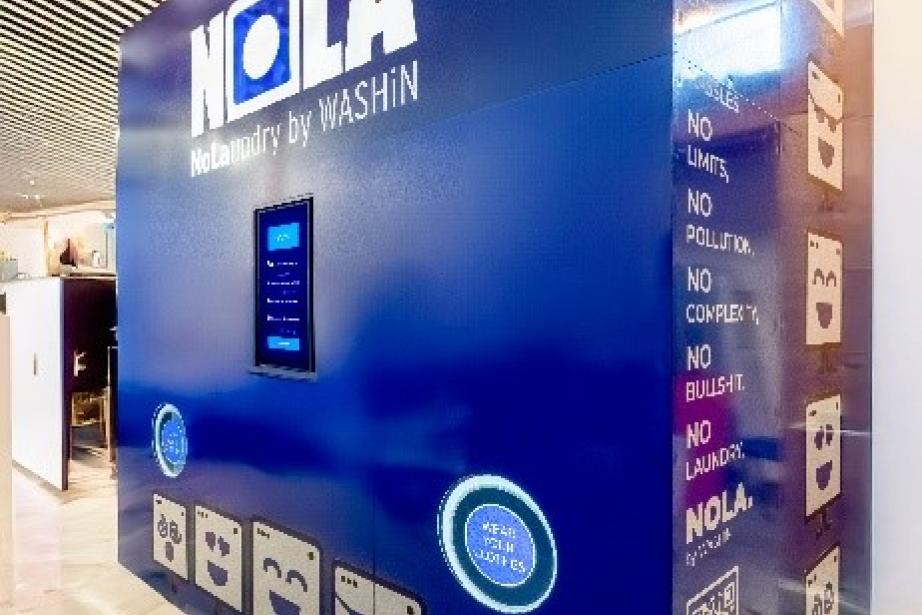 NoLa, développé par Washin, révolutionne la laverie avec un système intelligent conçu pour éliminer les contraintes liées au lavage du linge et réduire les temps d'attente. (Photo Washin)