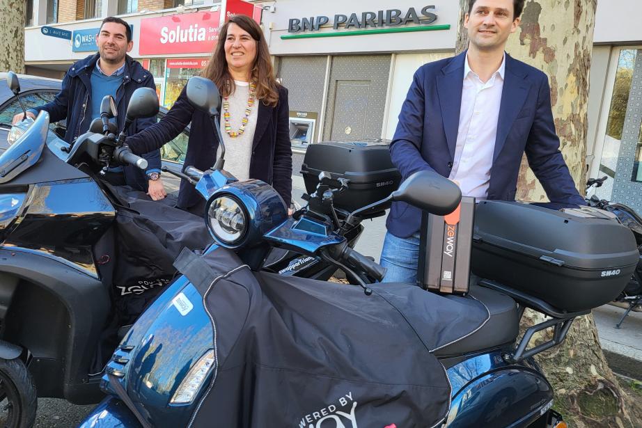 Après Paris, Bordeaux et Nice, la start-up Zeway débarque à Toulouse avec sa location de scooters électriques et son système de recharge instantanée de batterie. (Photo : Anthony Assémat - Entreprises Occitanie)