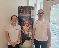 Pauline Seniow, orthoprothésiste, et Sylvain Consentino, responsable de l'agence Ottobock de Toulouse. (Photo : Dorian Alinaghi - Entreprises Occitanie)