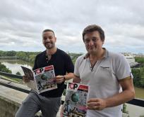 Le Top Economique Occitanie 2025 d'Entreprises Occitanie est disponible ! De gauche à droite : Dorian Alinaghi (journaliste) et Anthony Assémat (rédacteur en chef). (Photo : Morgane Sattin - Medef de Haute-Garonne)