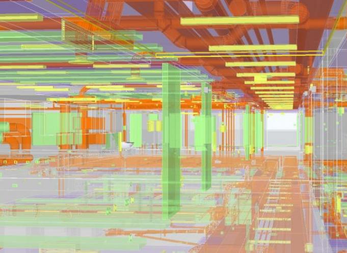 Vue intérieure de l'Ecole de Borde Blanche en BIM