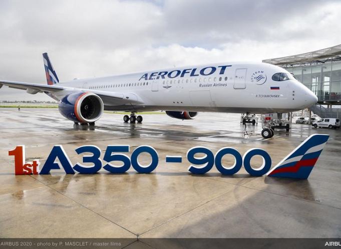 1er A350-900 réceptionné  par Aeroflot le 28 février dernier à Toulouse au delivery center