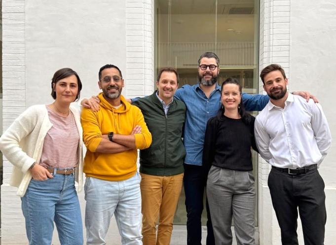 De gauche à droite : Charlotte Frey, Madani Boucif, Stéphane Carcenac, Vincent Furlan, Charlotte Carla et Florent Poitevin. (Photo Comex40)