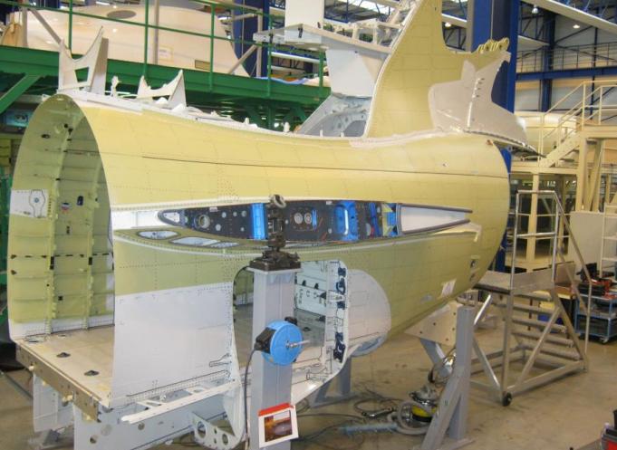 Fuselage pour le F7X de Dassault Aviation sur le site de Périole de Latécoère